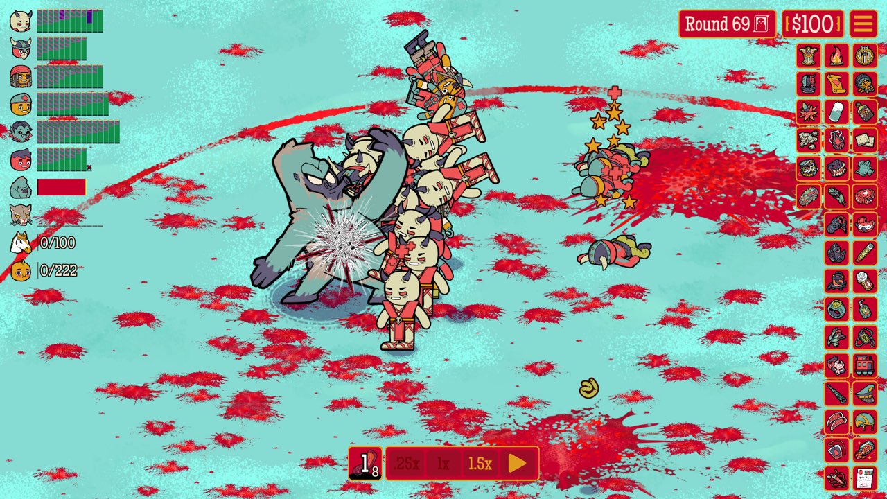 How Many Dudes? mid-run battle at Round 69